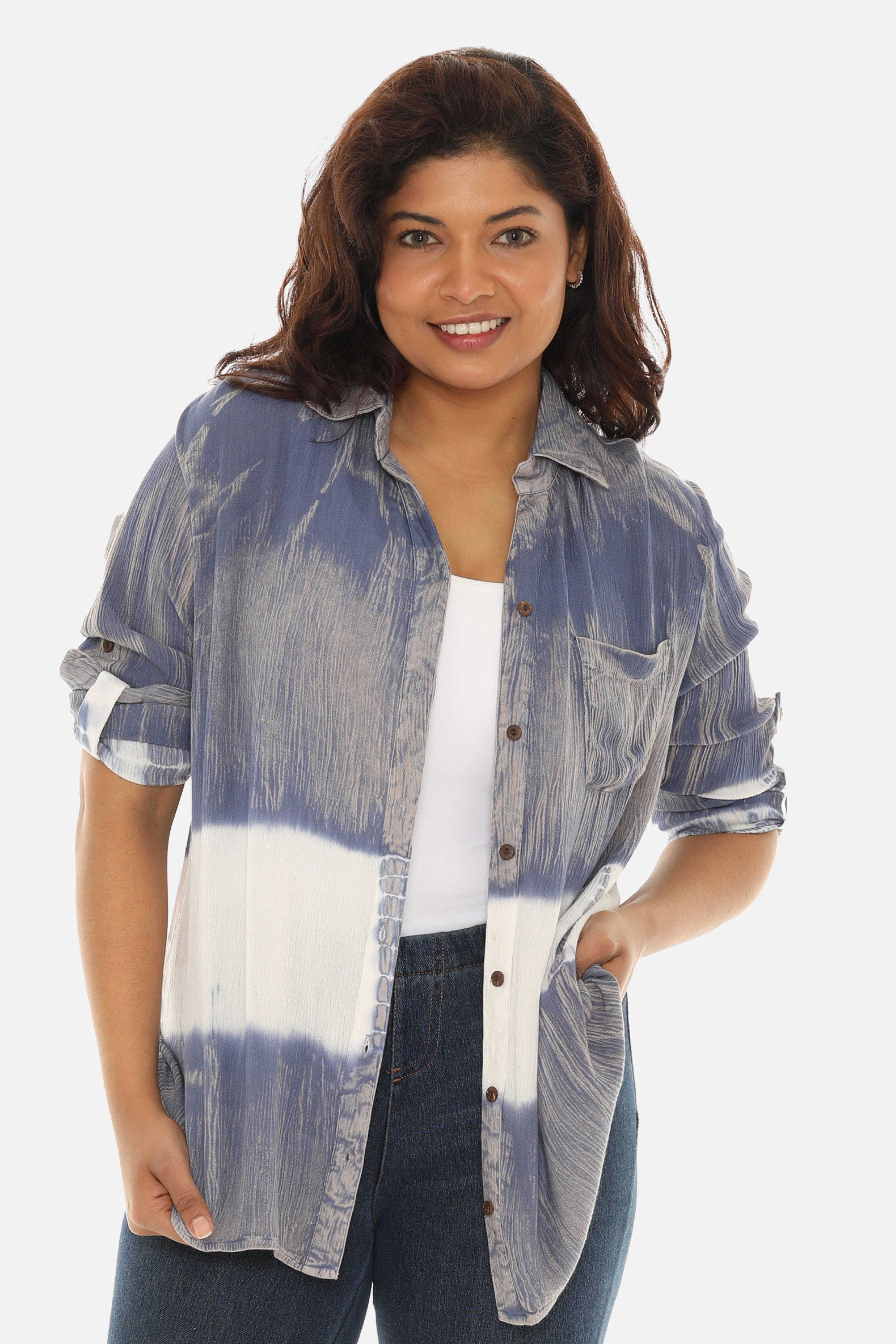 Tie Dye Button Down Women's Shirt
