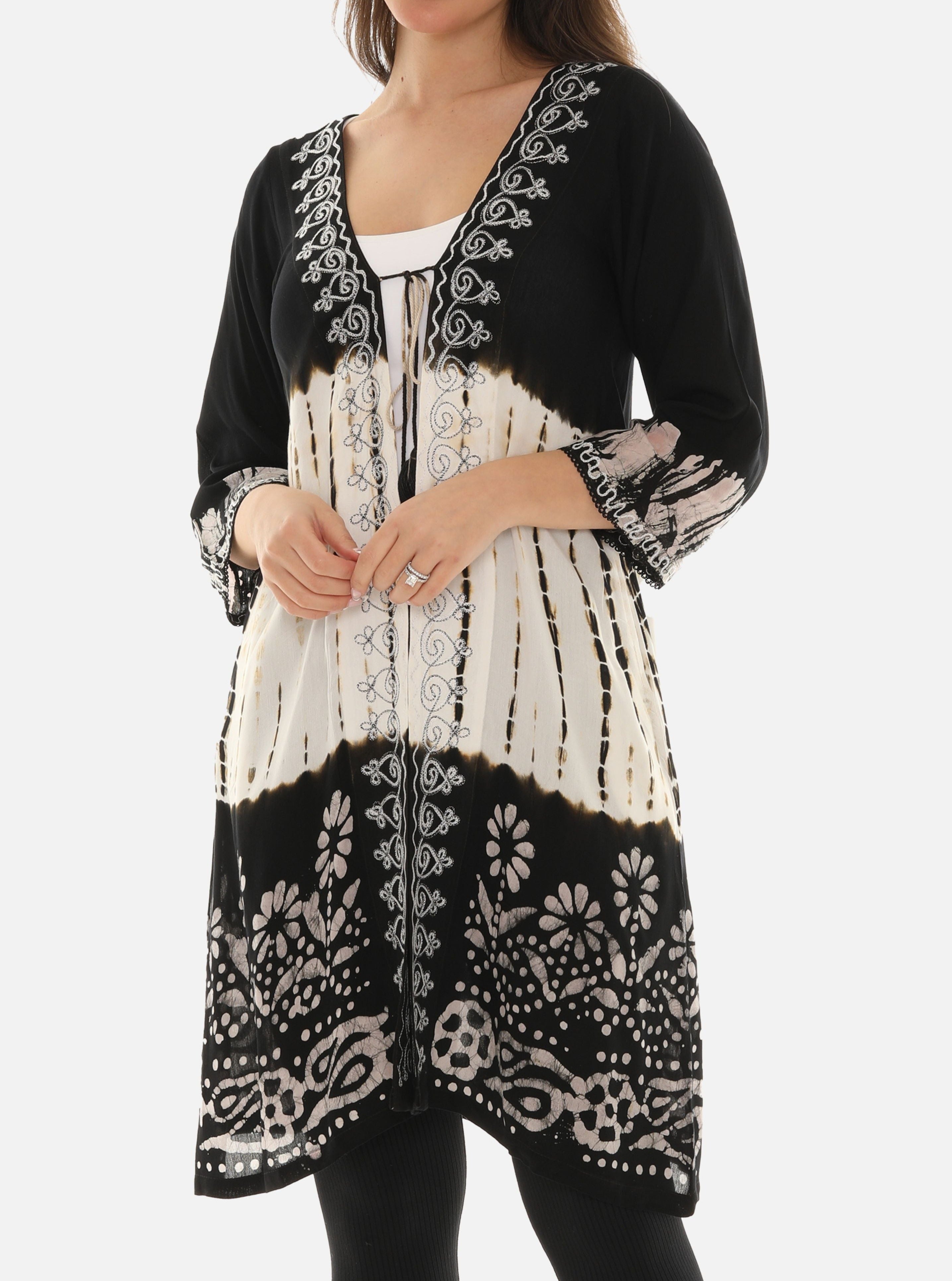 Boho Chic Tie Dye Long Duster