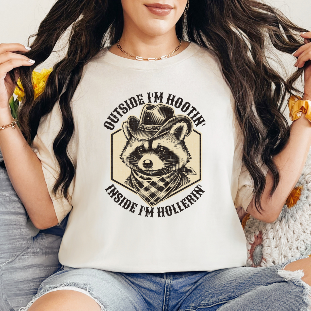 Outside I'm Hootin' Inside I'm Hollerin' Graphic Tee - Charming Charlie