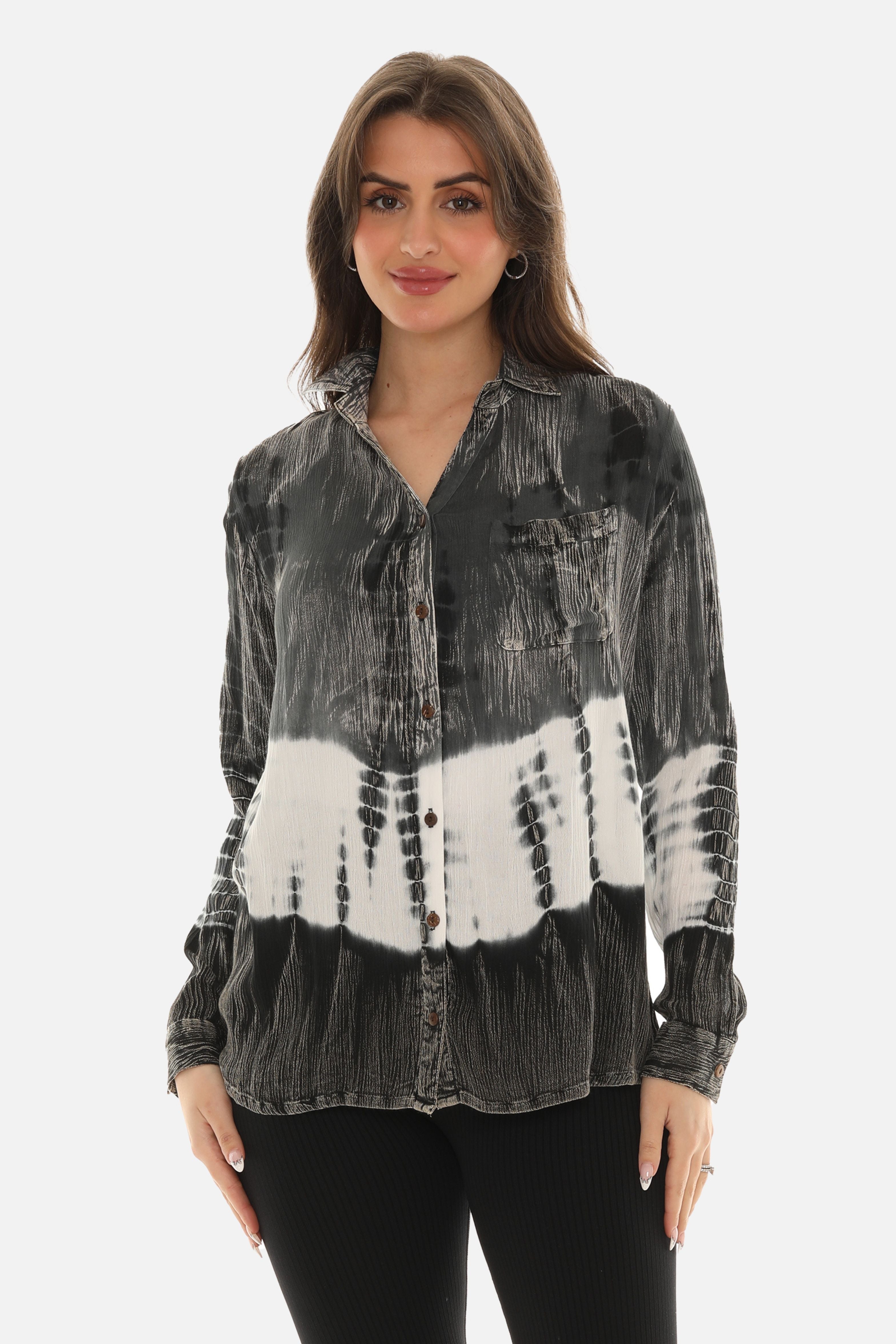 Tie Dye Button Down Women's Shirt