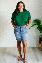 Uptown Crew T-Shirt in Green - Charming Charlie
