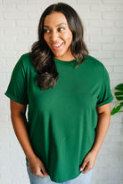 Uptown Crew T-Shirt in Green - Charming Charlie