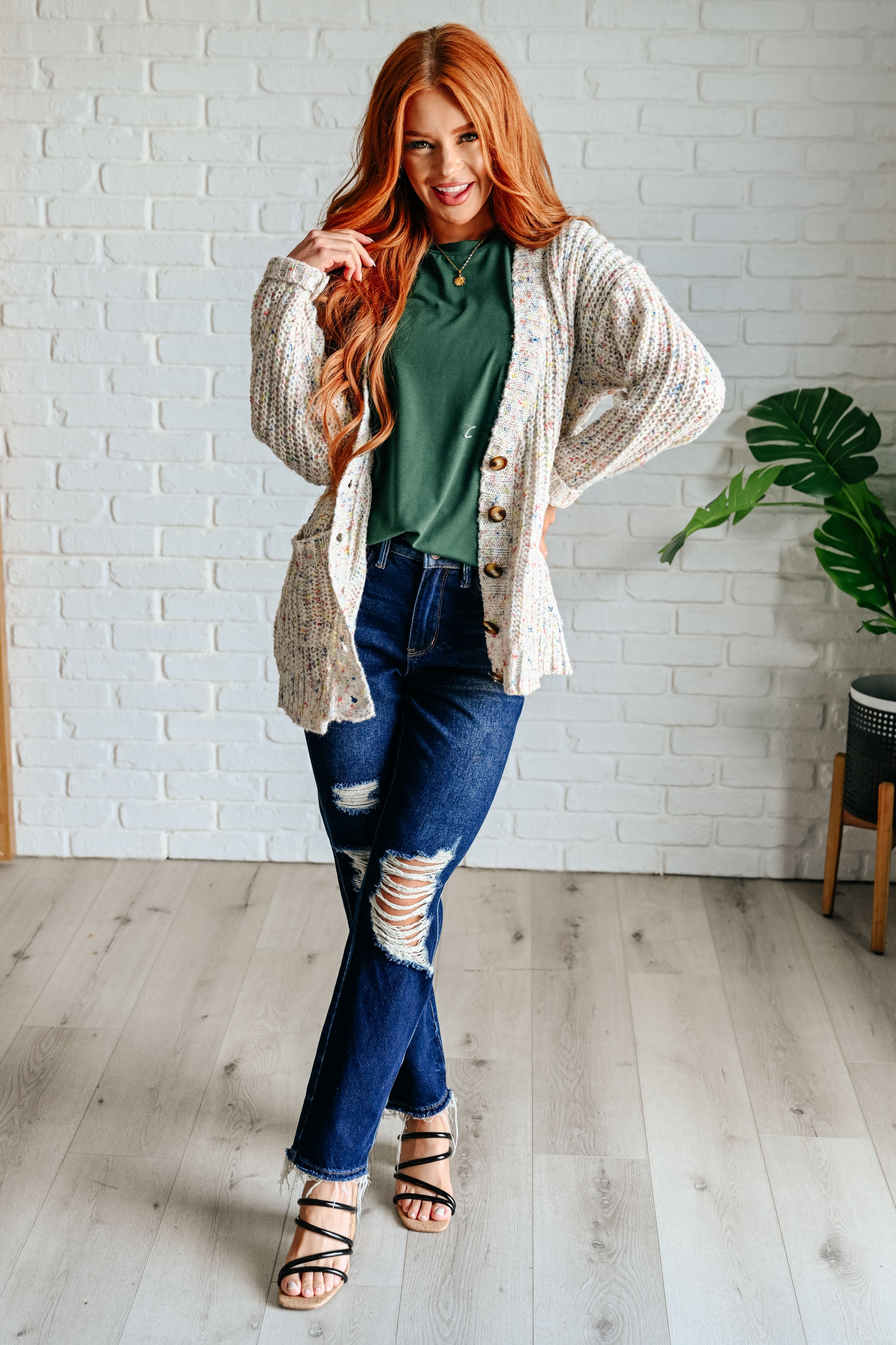 Uptown Crew T-Shirt in Green - Charming Charlie