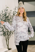 Urban Camo Drop Shoulder Top - Charming Charlie
