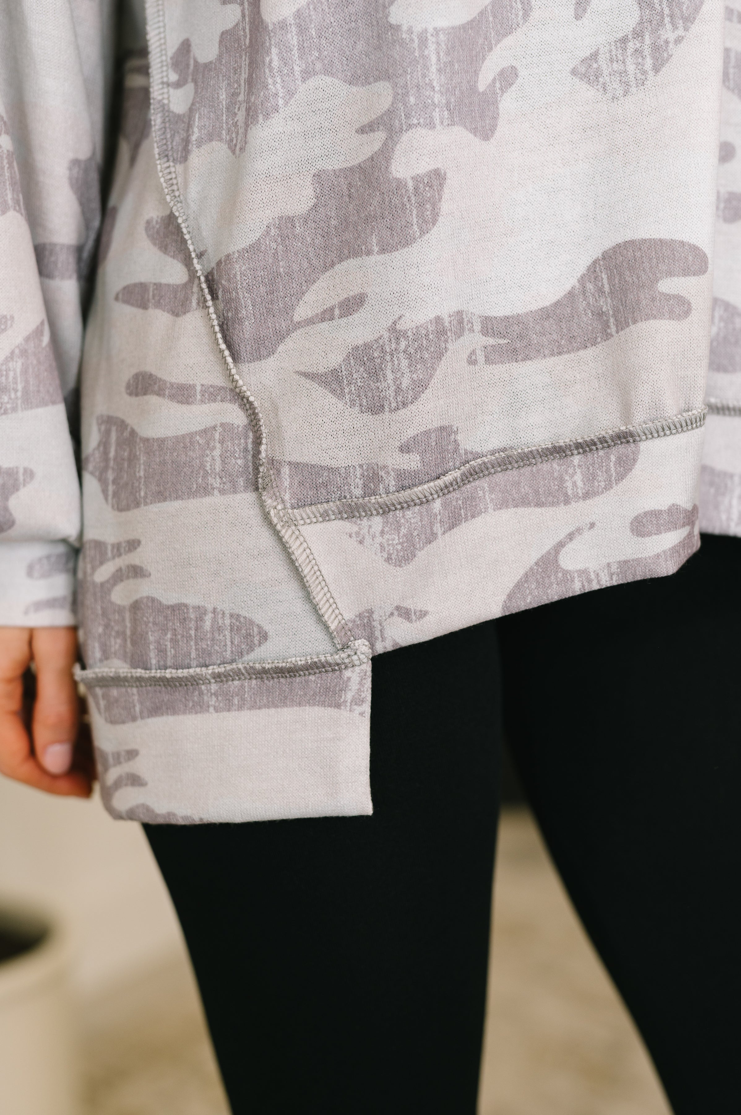 Urban Camo Drop Shoulder Top - Charming Charlie