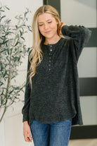 Urban Flux Scooped Hi-Low Long Pullover in Black - Charming Charlie
