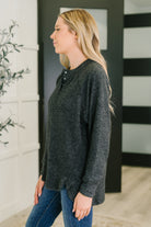 Urban Flux Scooped Hi-Low Long Pullover in Black - Charming Charlie