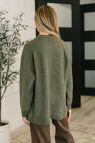 Urban Flux Scooped Hi-Low Long Pullover in Olive - Charming Charlie