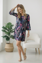 Electric Paisley Mini Dress - Charming Charlie