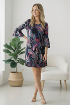 Electric Paisley Mini Dress - Charming Charlie