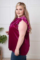 Velveteen Queen Blouse in Magenta - Charming Charlie