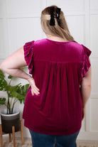 Velveteen Queen Blouse in Magenta - Charming Charlie