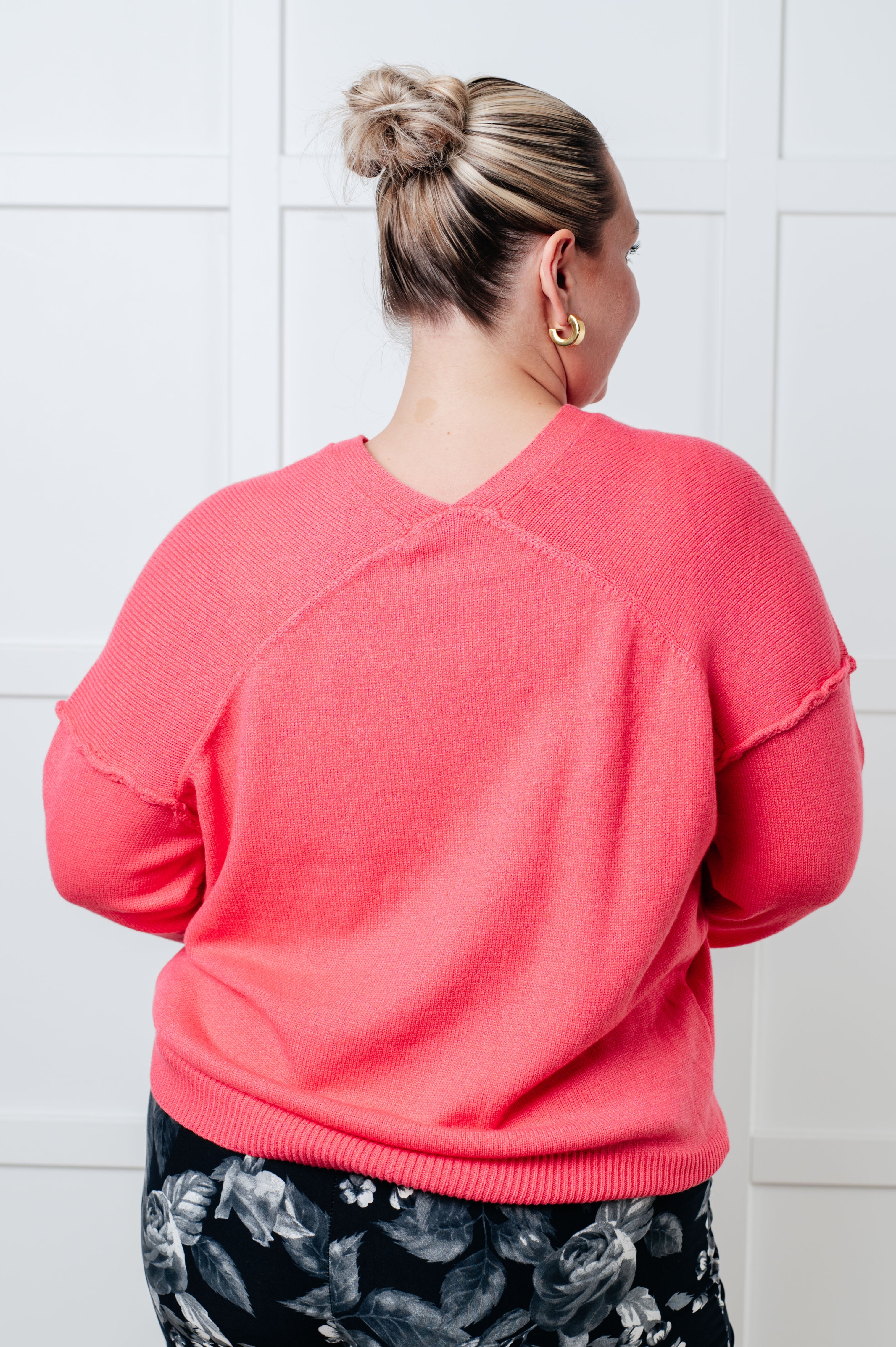 Very Understandable V-Neck Sweater in Pink - Charming Charlie