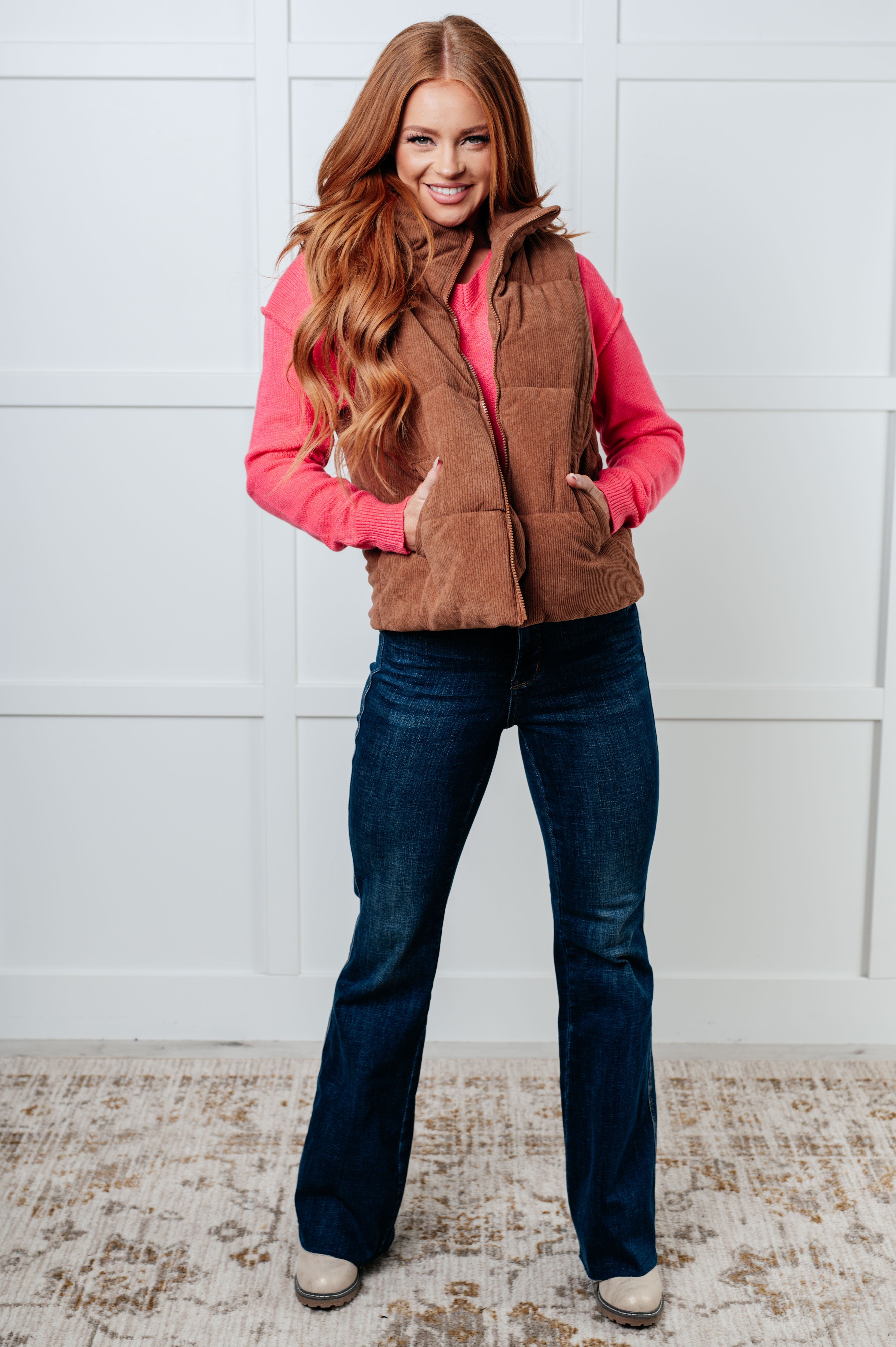 Very Understandable V-Neck Sweater in Pink - Charming Charlie