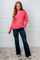 Very Understandable V-Neck Sweater in Pink - Charming Charlie