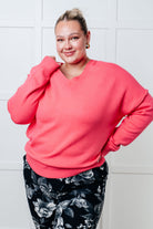 Very Understandable V-Neck Sweater in Pink - Charming Charlie