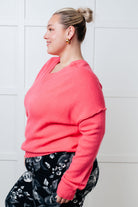 Very Understandable V-Neck Sweater in Pink - Charming Charlie