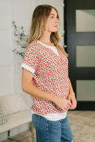 Vivid Memories Relaxed Top in Tomato Red - Charming Charlie