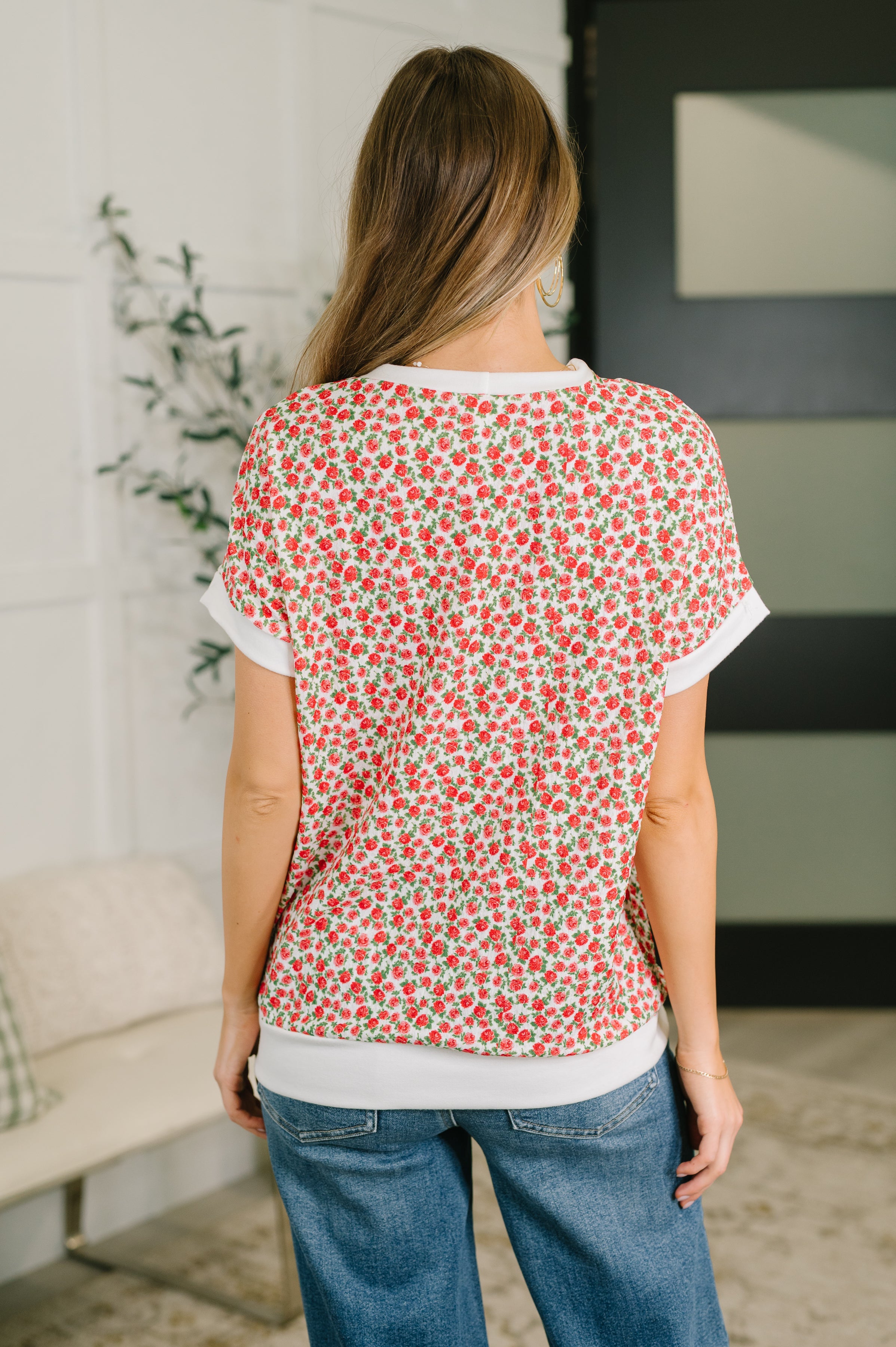 Vivid Memories Relaxed Top in Tomato Red - Charming Charlie