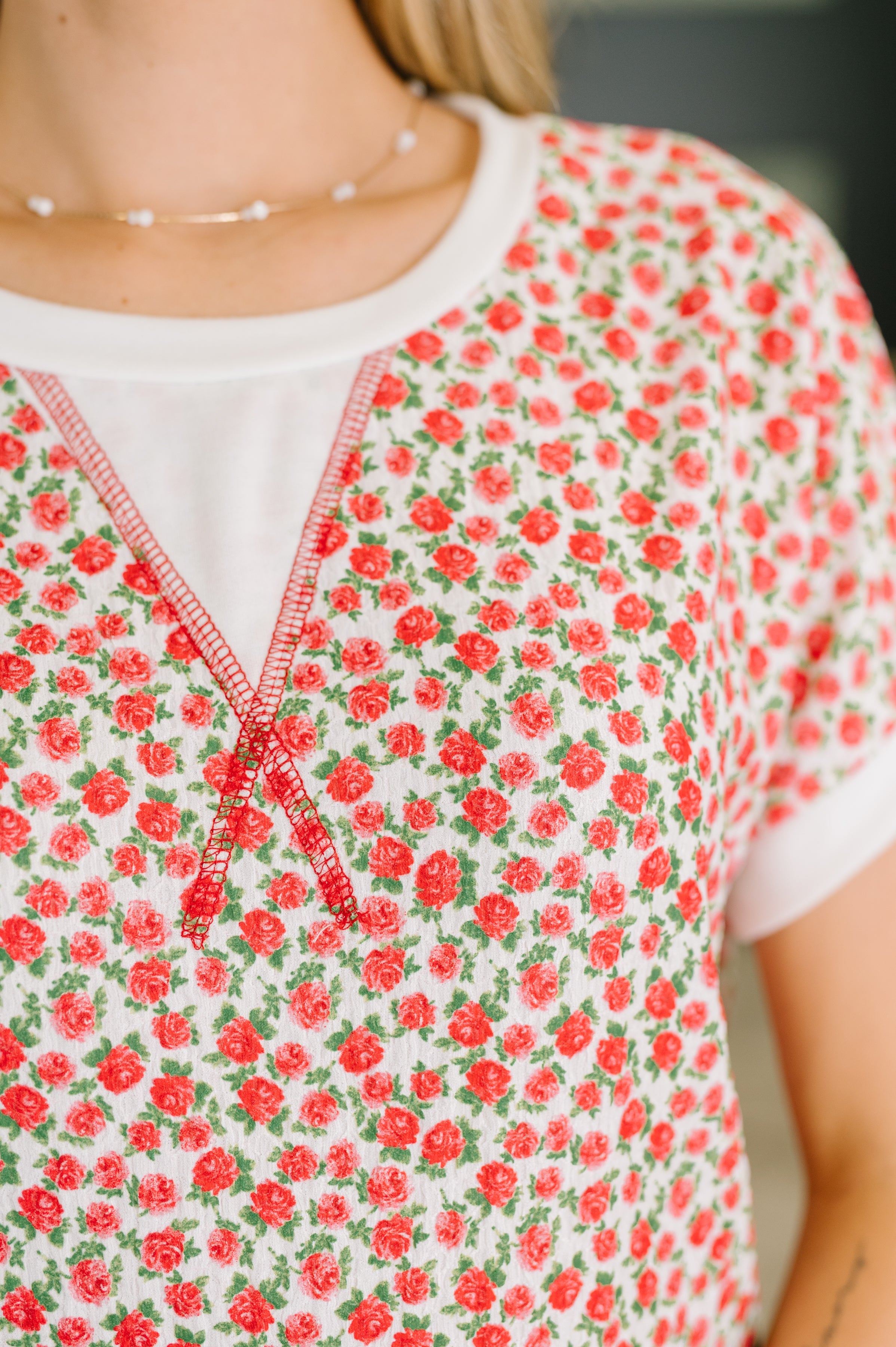 Vivid Memories Relaxed Top in Tomato Red - Charming Charlie