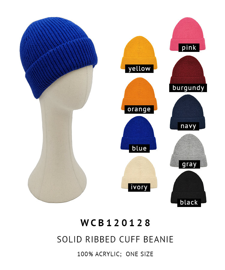 Solid Ribbed Cuff Beanie - Charming Charlie