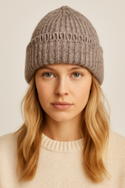Chunky Ribbed Knit Beanie with Loop Trim - Charming Charlie