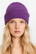 Chunky Ribbed Knit Beanie with Loop Trim - Charming Charlie