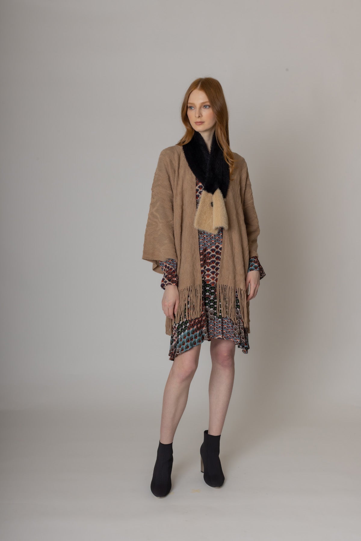 Two Tone Pull-Through Scarf