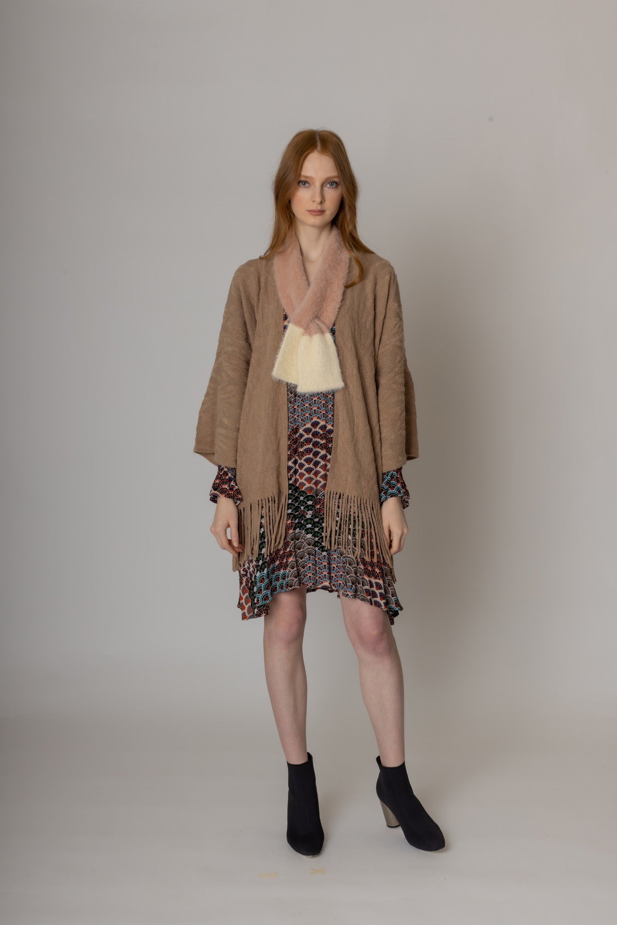 Two Tone Pull-Through Scarf