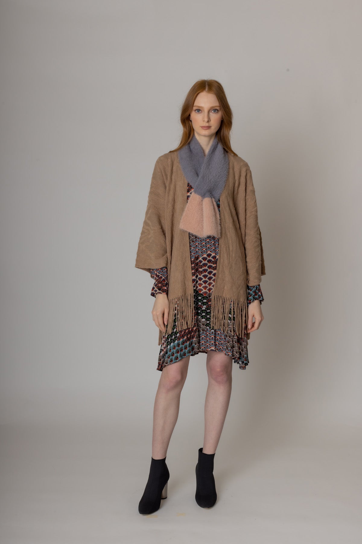 Two Tone Pull-Through Scarf