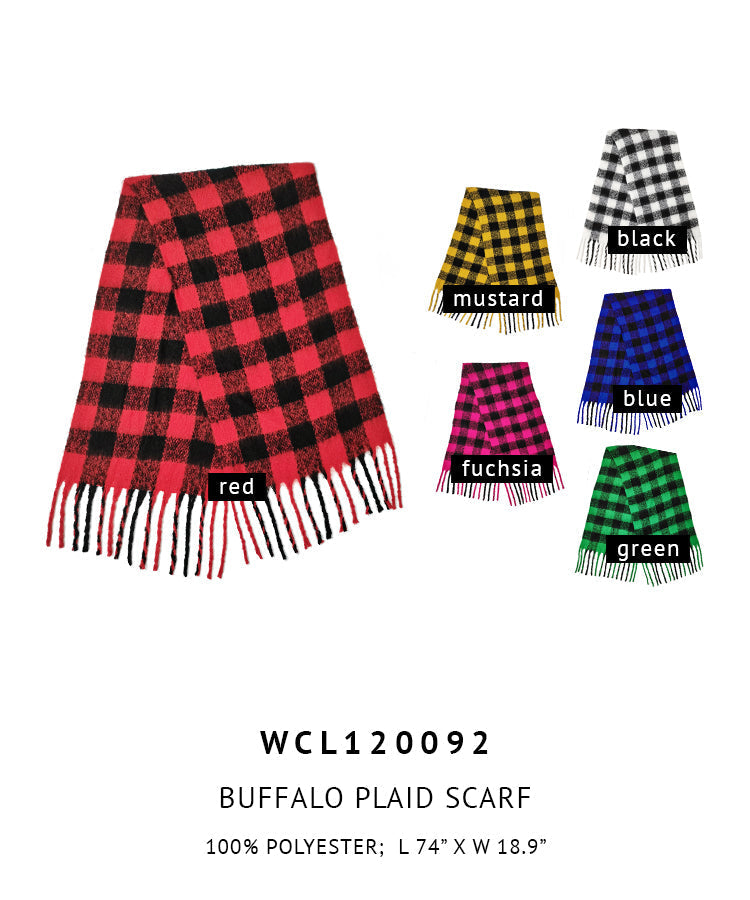 Shop for KW Fashion Buffalo Plaid Scarf at doeverythinginloveny.com wholesale fashion accessories