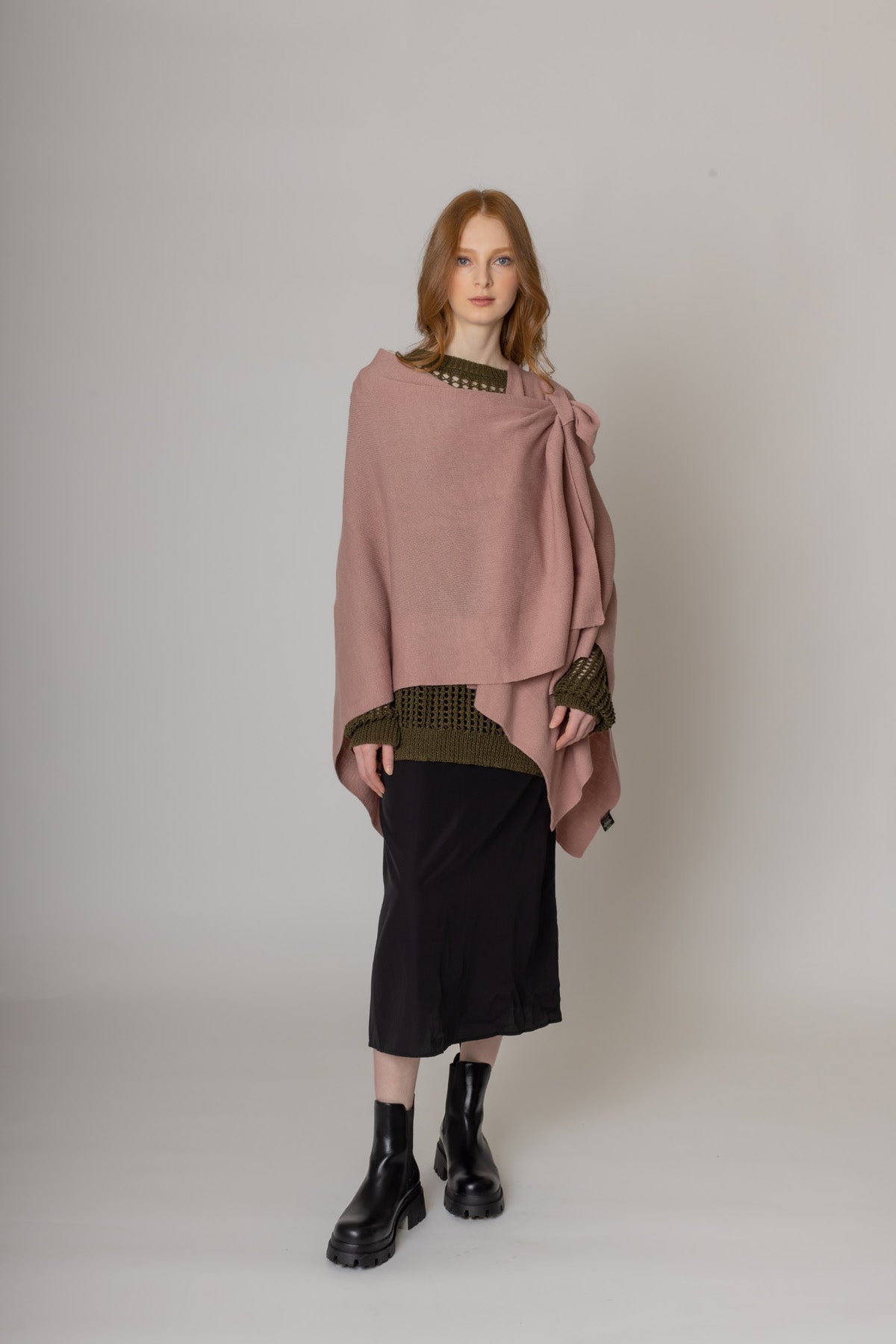 Solid Ruana With Shoulder Strap - Charming Charlie