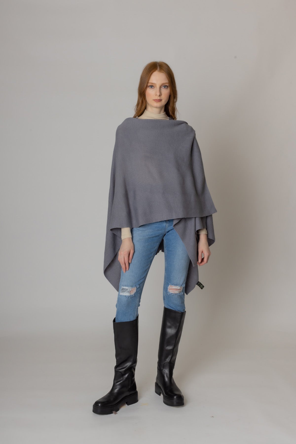 Solid Ruana With Shoulder Strap - Charming Charlie
