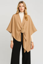 Solid Ruana with Fur Strap - Charming Charlie