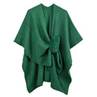 Solid Ruana with Fur Strap - Charming Charlie