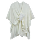Solid Ruana with Fur Strap - Charming Charlie