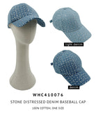 Stone Distressed Denim Baseball Cap - Charming Charlie