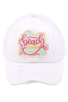 C.C DISTRESSED BEACH PLEASE PATCH PONYCAP - Charming Charlie