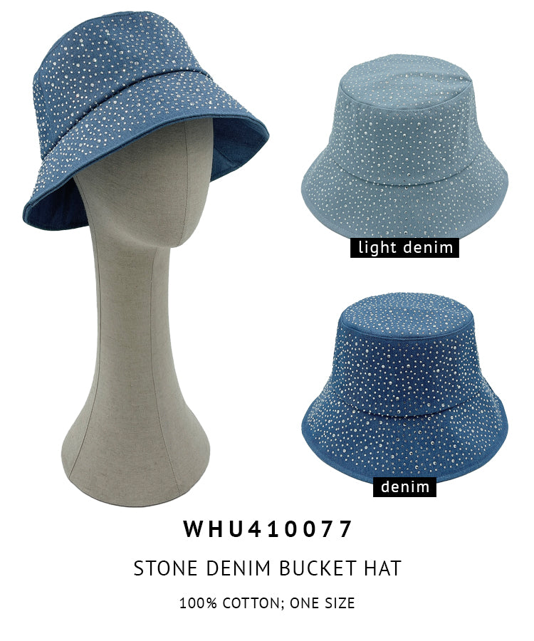 Stone Denim Bucket Hat - Charming Charlie