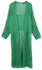 Chest Blocked Crochet Long Cardigan - Charming Charlie
