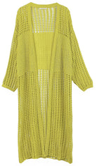 Chest Blocked Crochet Long Cardigan - Charming Charlie