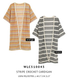 Stripe Crochet Cardigan - Charming Charlie