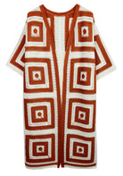 Square Pattern Crochet Cardigan - Charming Charlie