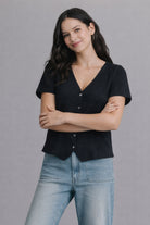 Lurex Short Sleeve Cardigan - Charming Charlie