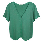 Lurex Short Sleeve Cardigan - Charming Charlie