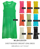 Chest Blocked Crochet Long Dress - Charming Charlie