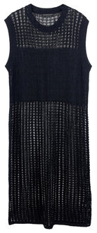 Chest Blocked Crochet Long Dress - Charming Charlie