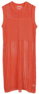 Chest Blocked Crochet Long Dress - Charming Charlie