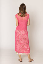 Chest Blocked Crochet Long Dress - Charming Charlie