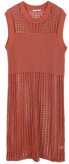 Chest Blocked Crochet Long Dress - Charming Charlie